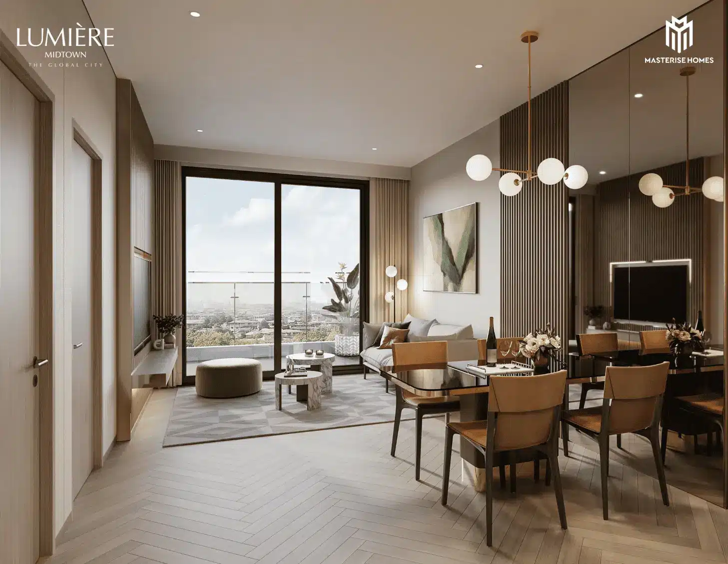 Không gian sống tinh tế và hiện đại tại LUMIÈRE Midtown mang đến trải nghiệm sống đẳng cấp giữa lòng TP.HCM.