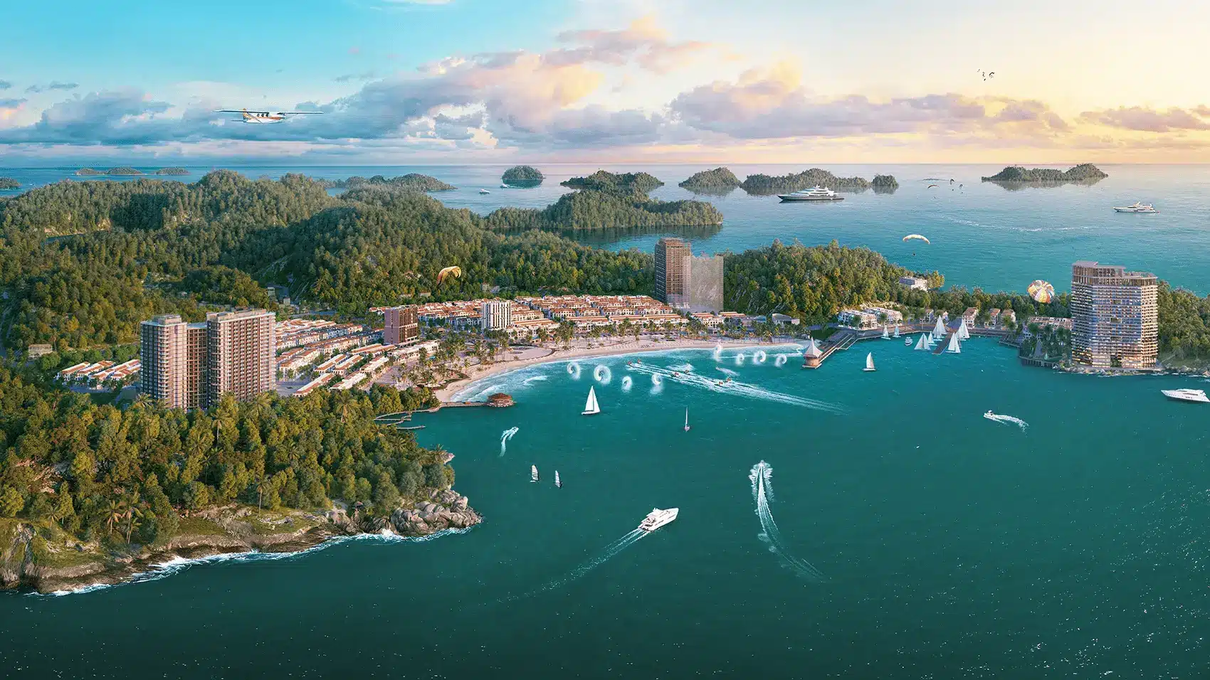 Toàn cảnh dự án Xanh Island Cát Bà – điểm đến du lịch xanh đầu tiên ở Việt Nam.