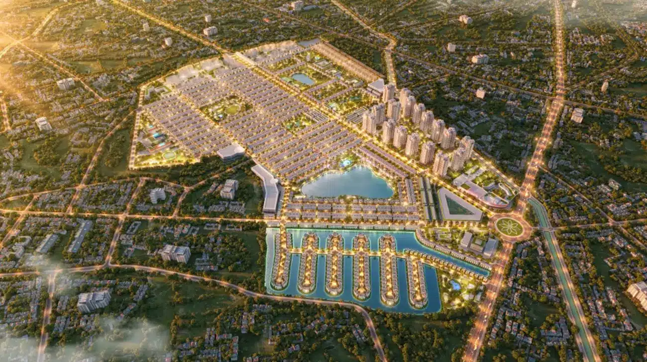 Phối cảnh toàn cảnh dự án Vinhomes Green City tại cửa ngõ Tây Bắc TP HCM.