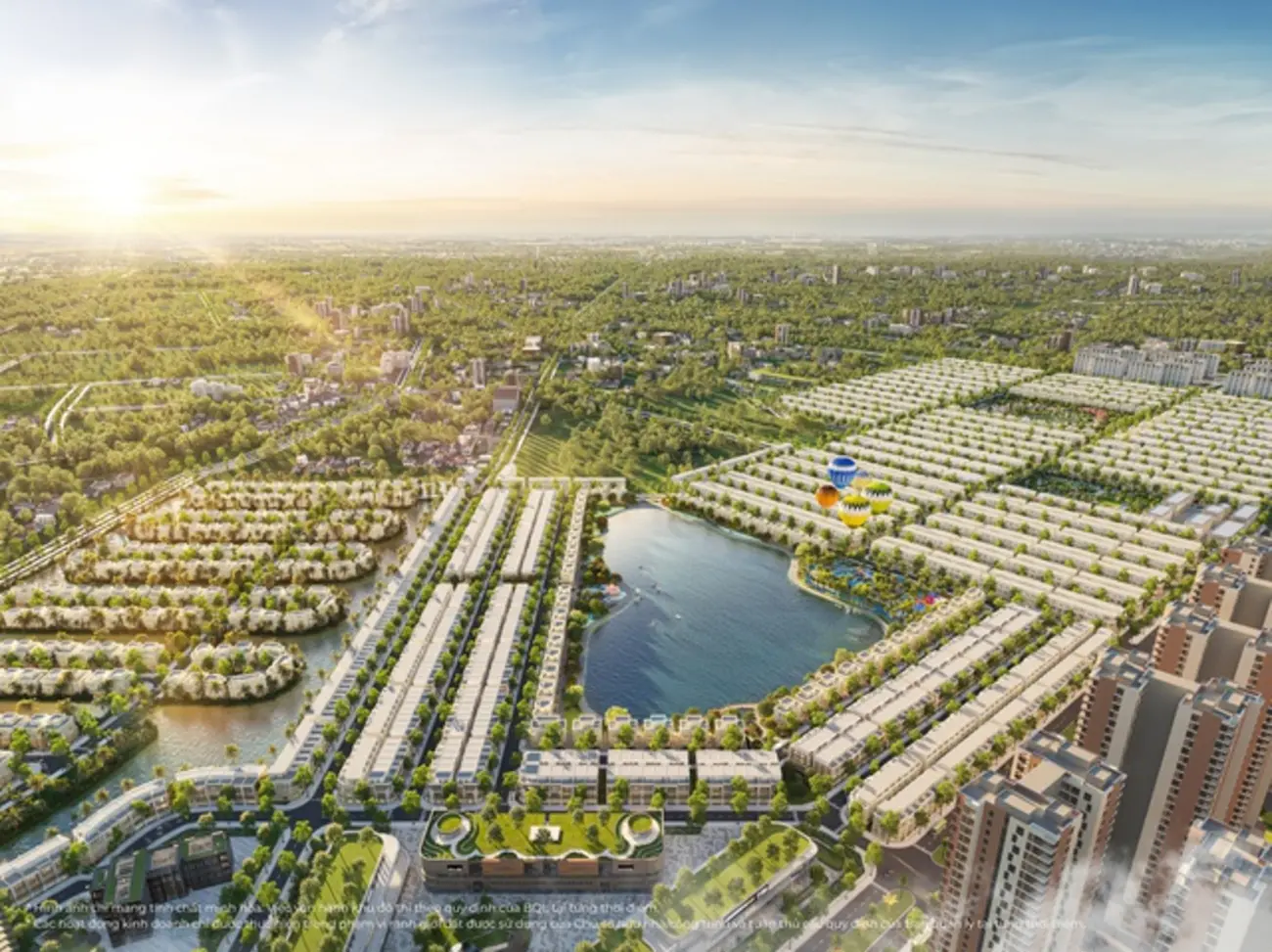 Toàn cảnh dự án Vinhomes Green City Hậu Nghĩa với không gian sống hiện đại và tiện ích đa dạng.