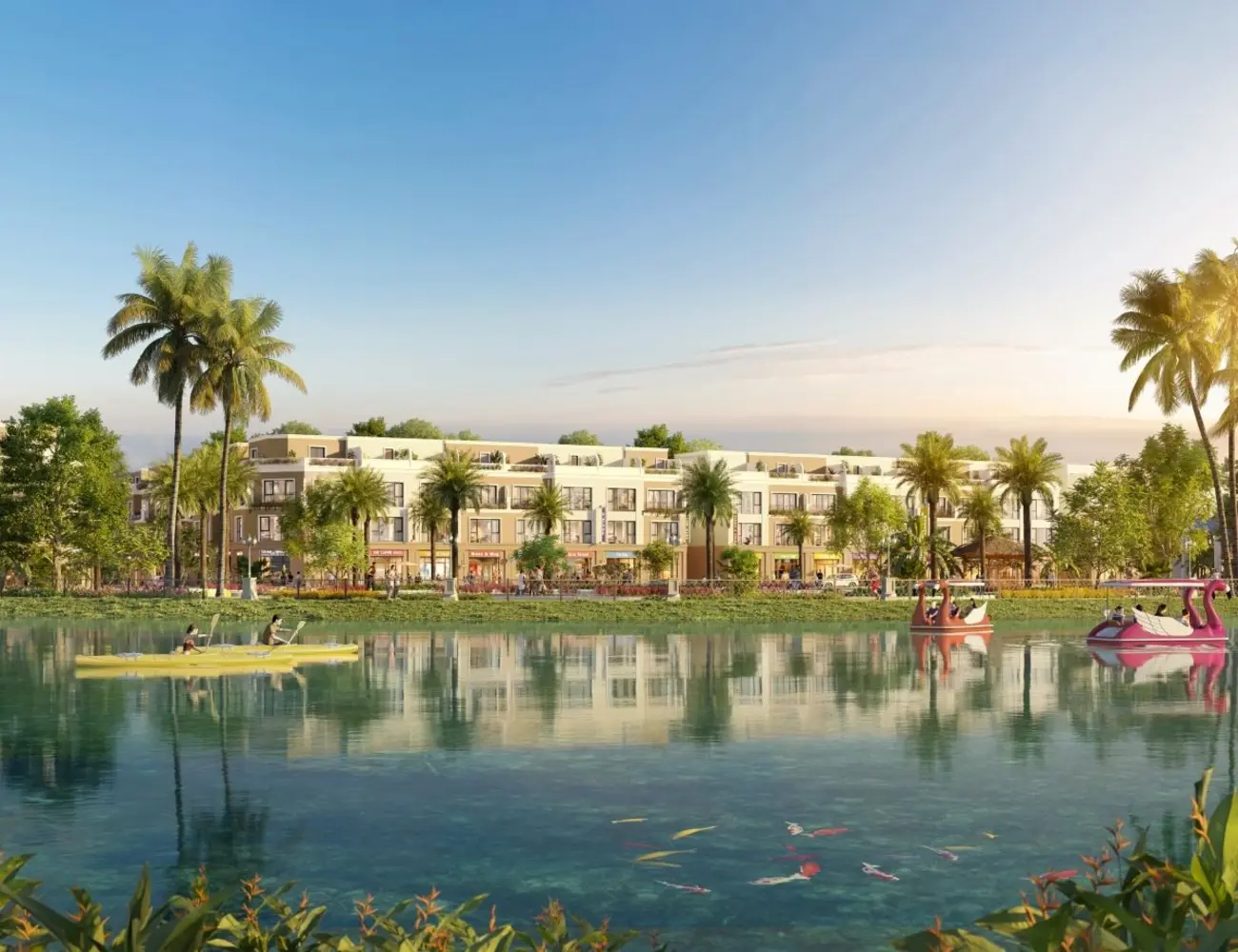Không gian sống xanh mát tại Vinhomes Green City, điểm đến an cư lý tưởng ở Tây Bắc TPHCM.